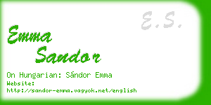emma sandor business card